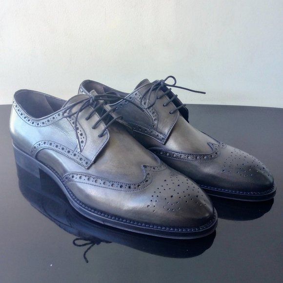 BRUNO MAGLI Men\'s Costa Leather Derby in Beautiful Grey Made in Italy main image 13